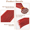 6Pcs 6 Colors Plastic Doll Wig Hair AJEW-DC0002-11-4
