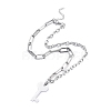 304 Stainless Steel Paperclip Chains & Cable Chain Jewelry Sets SJEW-K153-05P-2