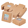 Square Foldable Creative Kraft Paper Box LS-CON-WH0089-20A-1