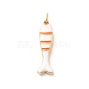 Brass with Enamel Pendants KK-CBA2F11-03G-05-1