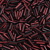Opaque Colours Two Tone Seed Glass Bugle Beads SEED-T006-02A-01-3