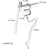 Snake Alloy Rhinestone Hair Cuff Pin PW-WG87173-01-5