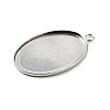 Tarnish Resistant 304 Stainless Steel Pendant Cabochon Settings STAS-K148-03-01-2