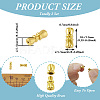 Brass Screw Clasps KK-TAC0003-05G-3