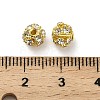 6mm Brass Crystal Rhinestone Beads KK-S519-01A-02G-3