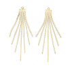 Brass Chain Tassel Big Pendants X1-KK-N231-110G-NF-2