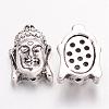Zinc Alloy Tibetan Style Hollow Buddha Head Beads TIBEB-AD62526-AS-NR-2