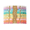 11Pcs 11 Colors Polymer Clay & Non-magnetic Synthetic Hematite Beaded Stretch Bracelets Kit BJEW-JB10679-1