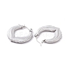 Non-Tarnish 304 Stainless Steel Double Leaf Wrap Hoop Earrings for Women EJEW-G293-23P-2