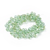 Transparent Electroplate Glass Beads Strands X-EGLA-F152B-AB01-2