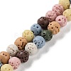 Synthetic Lava Rock Dyed Beads Strands X-G-H311-08A-07-1
