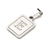 Vacuum Plating 304 Stainless Steel Pave Natural White Shell Pendants STAS-S130-03P-E-2