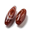 Natural Red Striped Agate/Banded Agate Beads Strands G-NH009-01-2