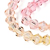 Gradient Color Baking Paint Glass Bead Strands DGLA-A039-T4mm-A02-3