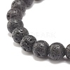 Natural Lava Rock Stretch Bracelet with Tree of Life BJEW-JB07692-5