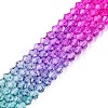 Gradient Color Baking Paint Glass Bead Strands X1-DGLA-A039-T4mm-A011-4