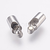 Tarnish Resistant 304 Stainless Steel Magnetic Clasps with Glue-in Ends STAS-E138-01P-2