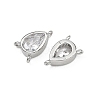 SHEGRACE Brass Pave Clear Cubic Zirconia Teardrop Chandelier Component Links XGRQ2O074-428P-2