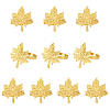 Maple Leaf Alloy Napkin Rings AJEW-WH0314-77G-1