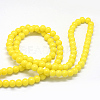 Baking Paint Glass Round Bead Strands DGLA-Q020-8mm-05-3