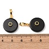 Natural Obsidian Pendants G-P628-03G-05-3