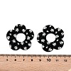 Flower Theme Printed Acrylic Pendants OACR-T028-06A-3