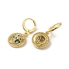 Leopard Head Brass Dangle Leverback Earrings EJEW-Q797-05D-G-2