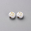 Opaque White Acrylic Beads MACR-N008-42-B01-3