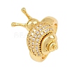 Brass Micro Pave Clear Cubic Zirconia Cuff Rings RJEW-P155-02G-4