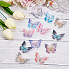 24Pcs 12 Colors Cloth Butterfly Alligator Hair Clip FIND-CP0002-47-3