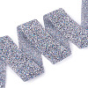 Glitter Resin Hotfix Rhinestone(Hot Melt Adhesive On The Back) OCOR-TA0002-02-40mm-2