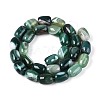 Dyed Natural Banded Agate Beads Strands G-T144-44E-2