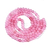 Ombre Effect Dyed Crackle Glass Beads Strands GLAA-Q106-01A-B08-3