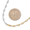 304 Stainless Steel Leaf Flower Chain Necklaces for Women NJEW-JN05585-3