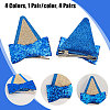 4 Pairs 4 Colors Glitter Bowknot Cat Ear Cloth Alligator Hair Clips PHAR-CA0001-004-3