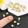 SHEGRACE Brass Pave Cubic Zirconia Flat Round Connector Charms XGRQ2O275-435C-G-5