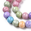 Opaque Crackle Glass Round Beads Strands X-GLAA-T031-01D-2