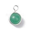 Natural Mixed Gemstone Copper Wire Wrapped Pendants PALLOY-JF02604-01-3