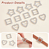 AHADEMAKER 60Pcs 3 Style Alloy Crystal Rhinestone Shoe Decoration FIND-GA0002-81-4