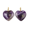 Natural Banded Amethyst Pendants G-D104-01G-15-1
