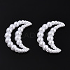 ABS Plastic Imitation Pearl Linking Rings OACR-T015-07-01-2