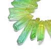 Natural Dyed Quartz Pointed Beads Strands G-G791-12-4