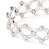Brass Heart Folding Retractable Ring Bracelet RJEW-G252-01P-6