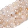 Dyed & Heated Natural Agate Beads Strands G-P539-D01-01-1