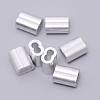 DIN6063 Aluminum Slide Charms/Slider Beads ALUM-WH0166-02F-2