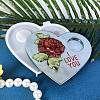 Heart Shaped with Rose Tealight Candle Holder Silicone Molds LS-SIL-Z018-02-1