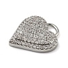 Brass Micro Pave Cubic Zirconia Pendants KK-I276-29P-02-2
