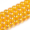Electroplate Transparent Glass Beads Strands GLAA-T032-T6mm-AB11-1