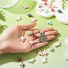 105Pcs 7 Colors Acrylic Imitation Gemstone Pendants FIND-TA0009-34G-6