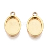 304 Stainless Steel Pendant Cabochon Component STAS-Q113-25A-G-1